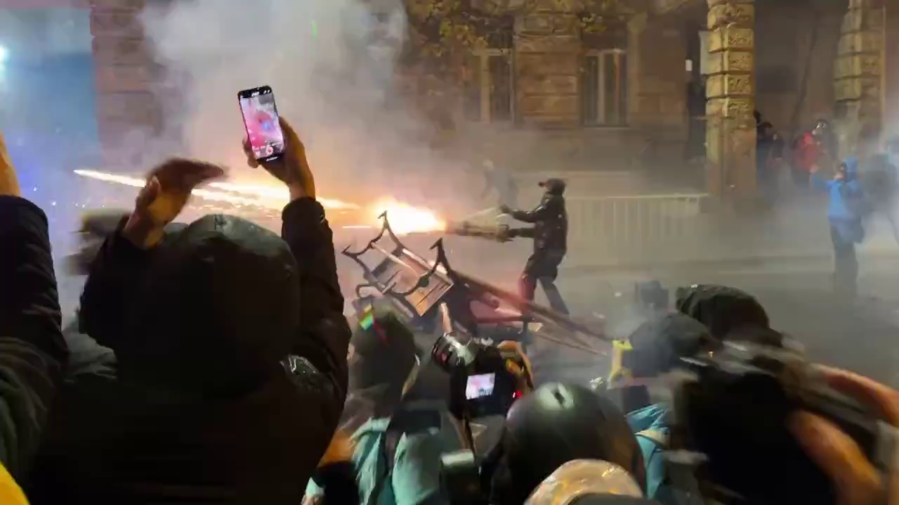 The situation at the protest in Tbilisi